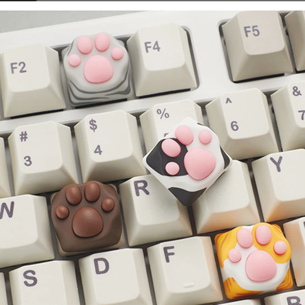 

Механические клавиатуры индивидуальный дизайн, милые клавиши Q Meng с изображением кошачьей лапы для моделирования, оси Cherry MX, клавиши из АБС-...