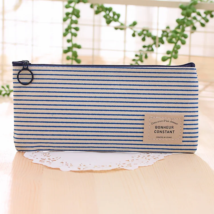 Холщовая Сумка в клетку и полоску 1 шт. канцелярские принадлежности чехол для