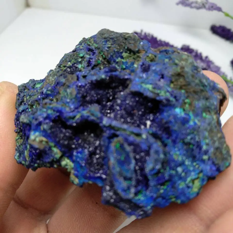 Натуральный Азурит/Малахитовый кристаллический Рудный минерал|Камни| |