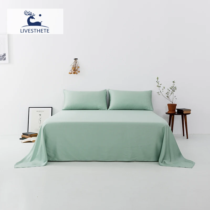 Роскошное Шелковистое 100% натуральное шелковое зеленое плоское белье Liv Esthete