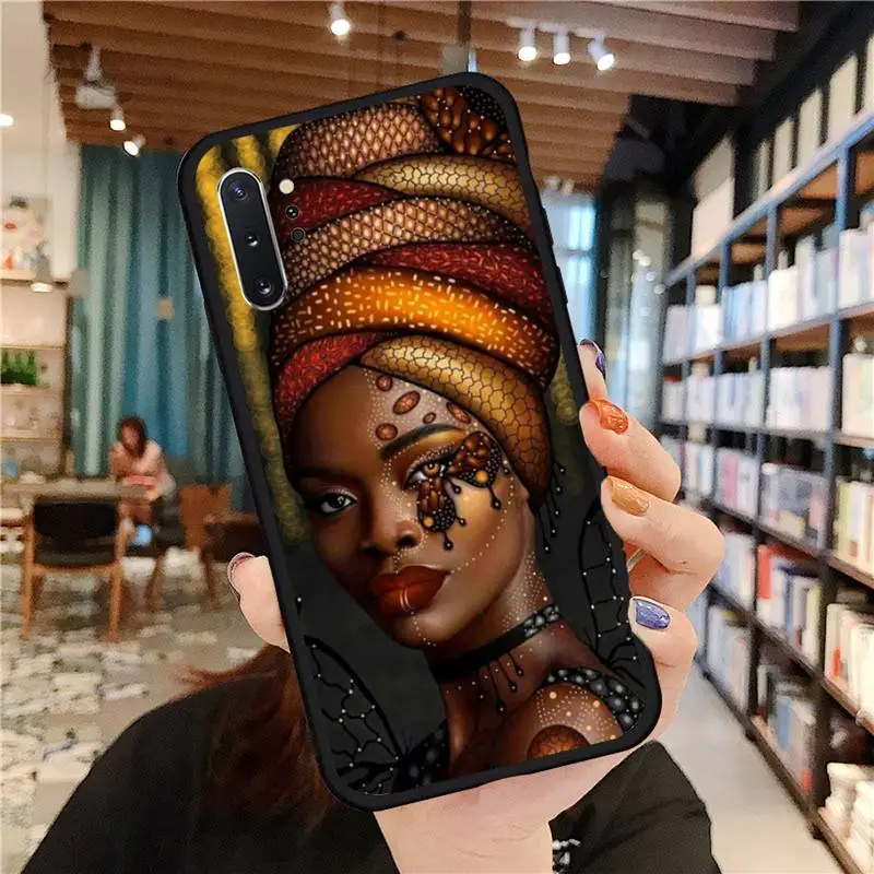 

art african black girl melanin Phone Case For Samsung galaxy S 7 8 9 10 20 edge A 6 10 20 30 50 51 70 note 10 plus