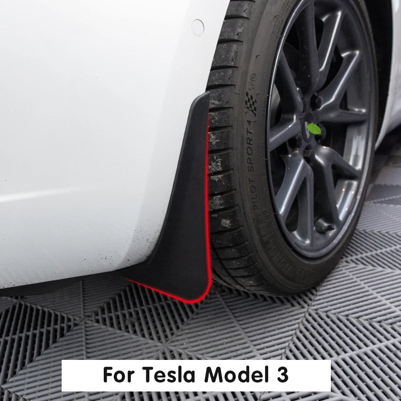 4 предмета в комплекте для Tesla модель 3 брызговик крыло Model3 спереди и сзади