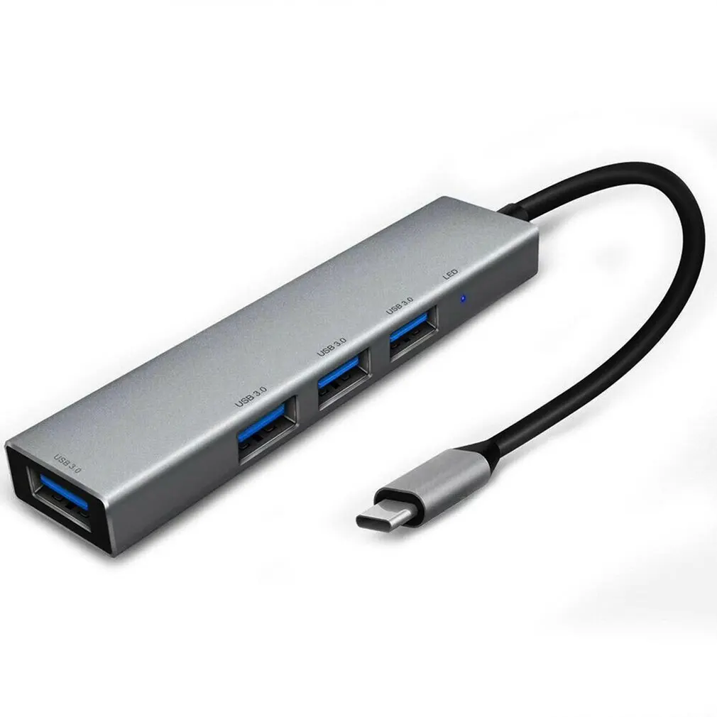 USB C Type к 3 0 4 порта концентратор адаптер алюминиевый тонкий Thunderbolt конвертер для