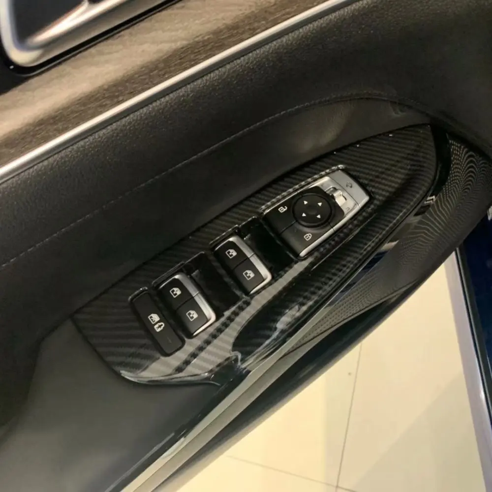 

Для KIA Optima K5 2020 2021 ABS углеродное волокно переключатель окна Кнопка рамка украшение крышка отделка Стайлинг автомобиля аксессуары для интерь...