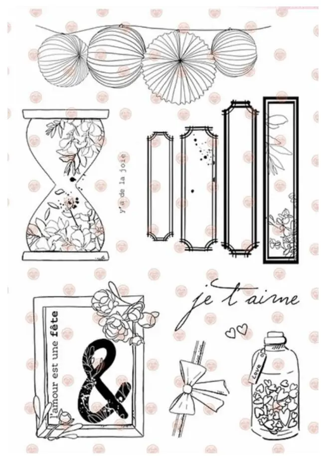 Французский прозрачный силиконовый штамп/печать для сделай сам