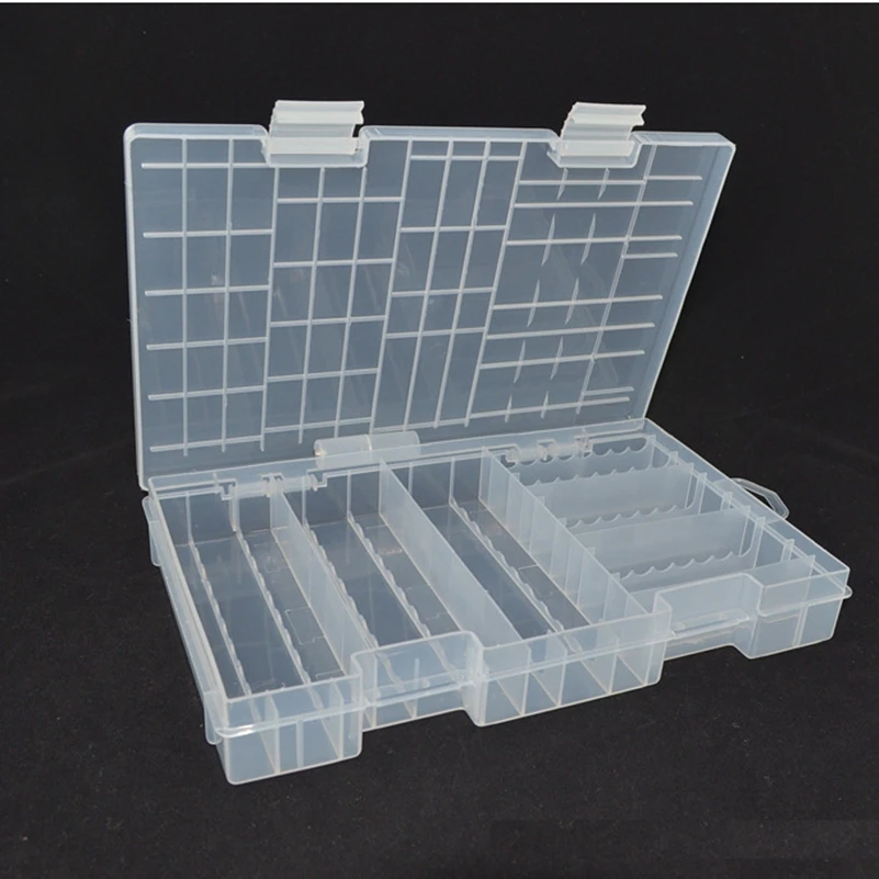 Battery Storage Box Holder for Place 40pcs AAA+60pcs AA Organizer Large Container Transparent Plastic Lnsulated Portable Case