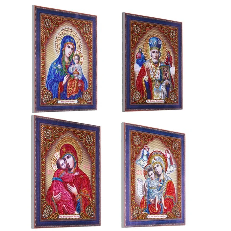 

Алмазная картина «сделай сам» особой формы, религиозный узор, мастер Иисус нашей леди, вышитая картина для украшения гостиной и спальни