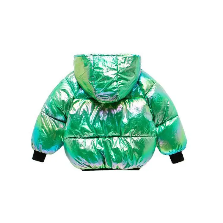 

Winter Fashion Shiny Heavyweight Warm Cotton Child Coat Baby Girls Jackets Children Outerwear Kids Outfits For 3-14 Years Old