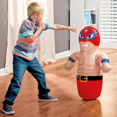 

Original Authentic Doll tumbler children's inflatable toy 3D puzzle boxing bag underwater 44672 Boxing Pillar gifts
