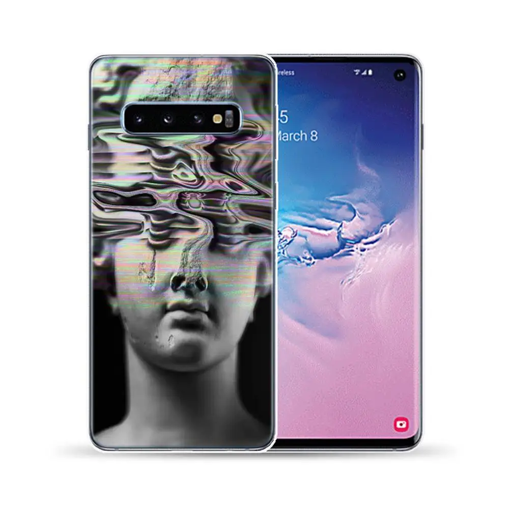 Мягкий ТПУ чехол с рисунком Давида в винтажном стиле для Samsung Galaxy S6 S7 Edge S8 S9 S10 Plus 5G E
