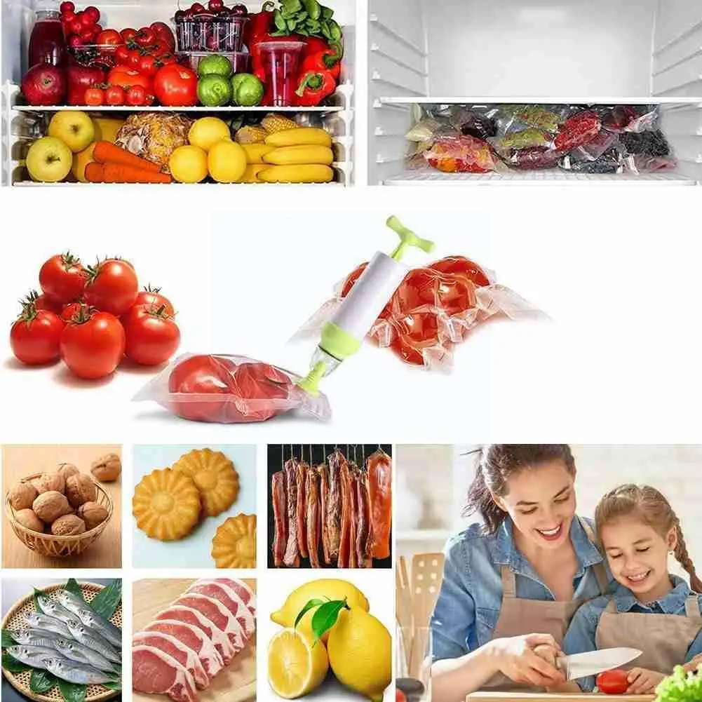 

Бытовой ручной насос, Вакуумный пищевой пакет, пакет для сохранения пищевых продуктов G5e4, упаковочный пакет, герметичный I1g8