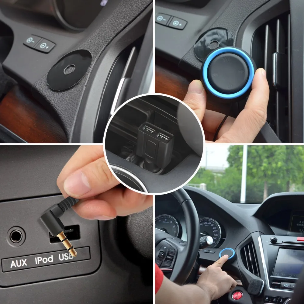 Автомобильный Bluetooth ресивер DOXINGYE 3 5 мм Aux громкая связь музыкальный приемник 4 0