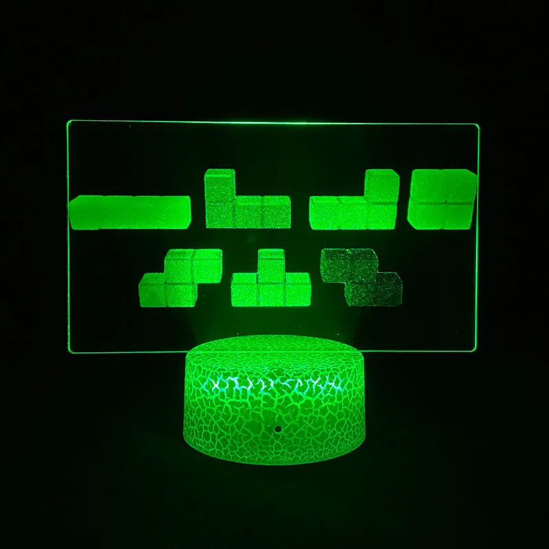 

LED Nightlight 3D Picture Lamp Nostalgic Tetris Smart Phone Control Table Light Hotel Club Party Room Atmosphere Game Fans