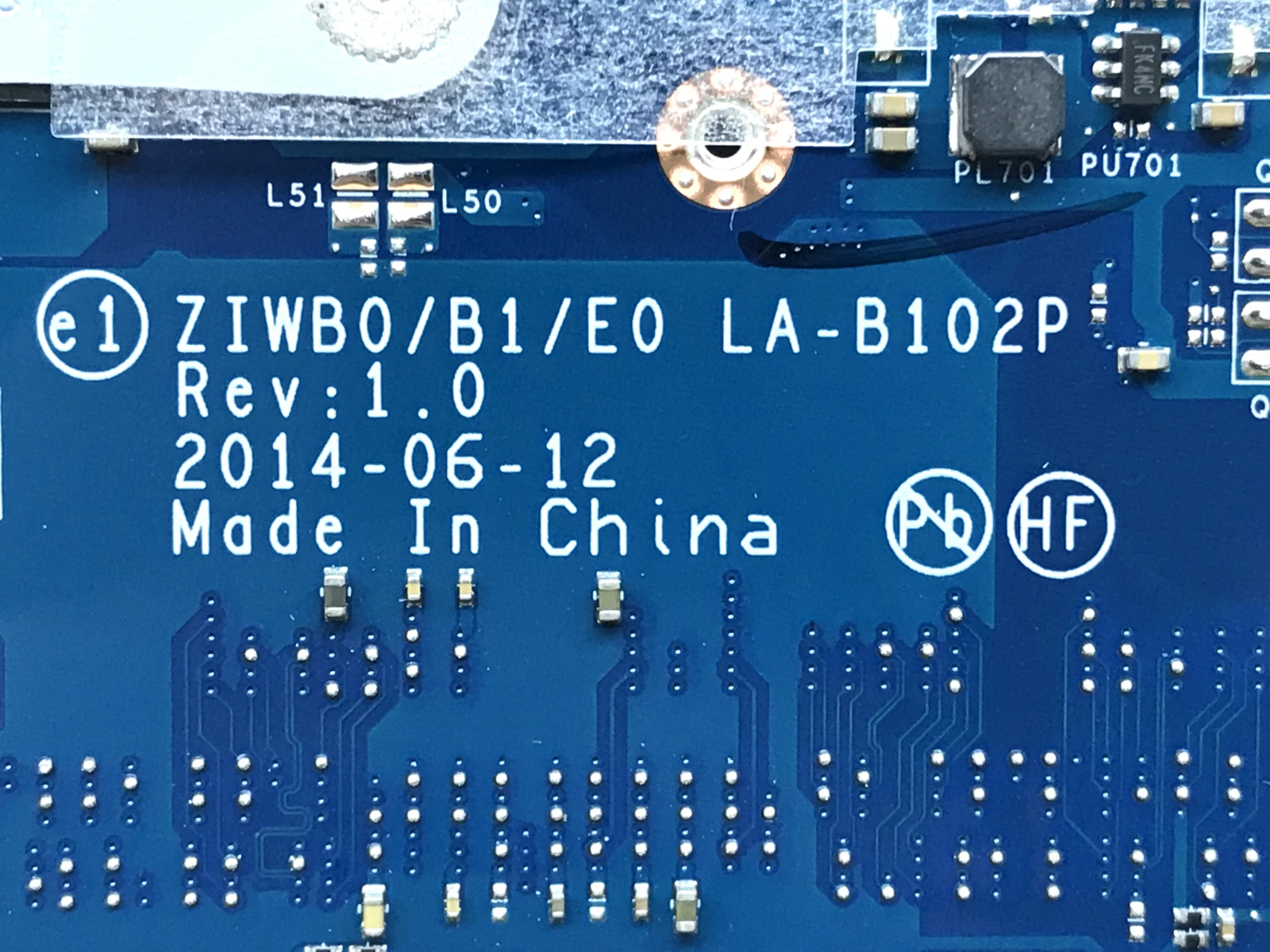 Высокое качество FRU:5B20G90126 для Lenovo B50-30 Материнская плата ноутбука LA-B102P SR1YJ N2840 DDR3L