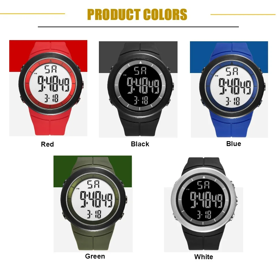 Цифровые мужские военные спортивные часы reloj hombre Красный 50 м дайвер силиконовый браслет мужские наручные часы водонепроницаемые светодиодные Мужские часы Подарки