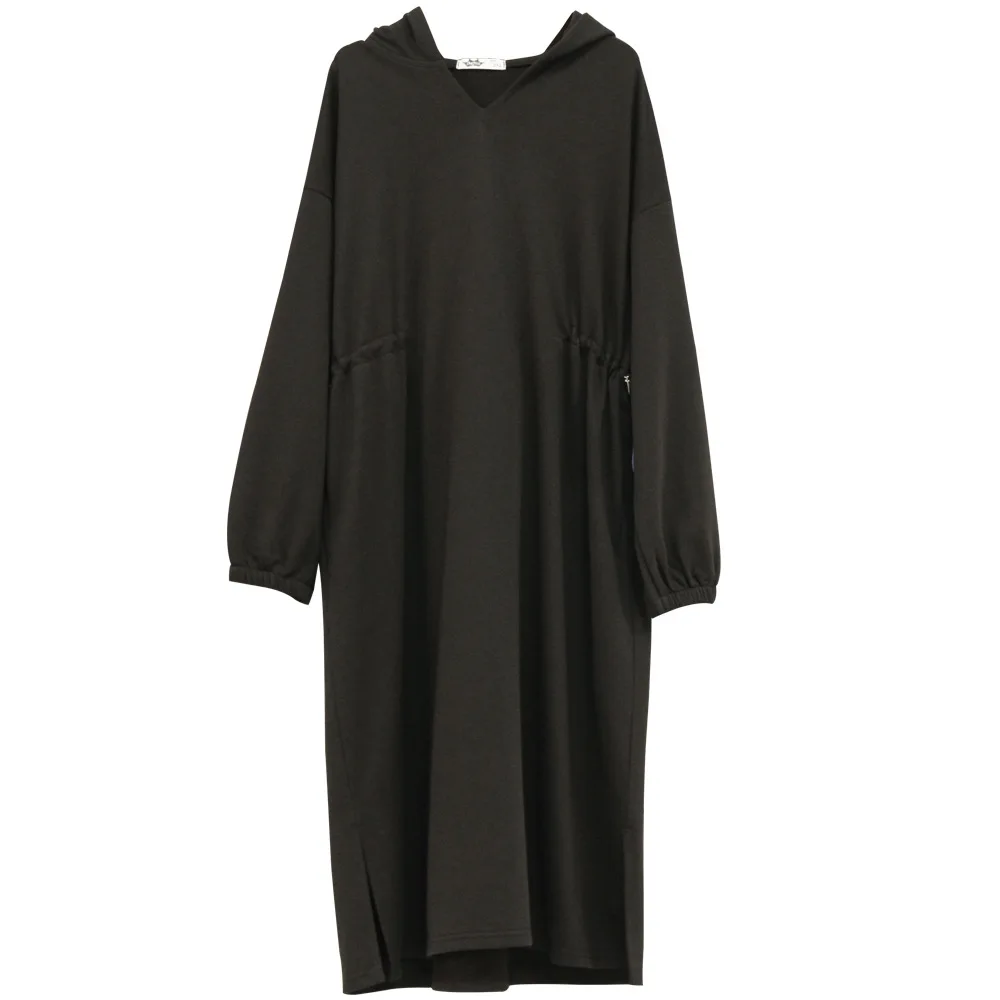 Vestido informal de 8 a 16 a&ntilde;os para ni&ntilde;as, traje de algod&oacute;n con capucha para adolescentes y ni&ntilde;os, ropa de Oto&ntilde;o de cintura alta, #2021, novedad de 6512-2