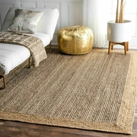 rug 100 jute rectangle natural braided floor mat handmade reversible runner rug rugs and carpets for home living room