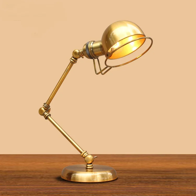 

American fashion Decorative LED retro bronze rocker table lamp hotel bedroom lamp bedside lamp study lamp FG357