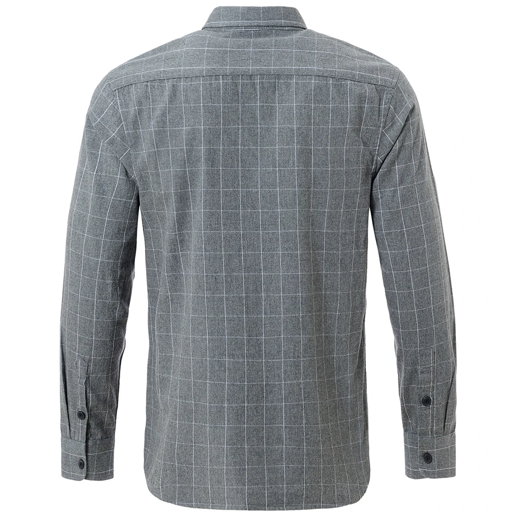 

Casual Men shirts Pure Cotton Plaid Long Sleeve Breathable Slim Fit Design