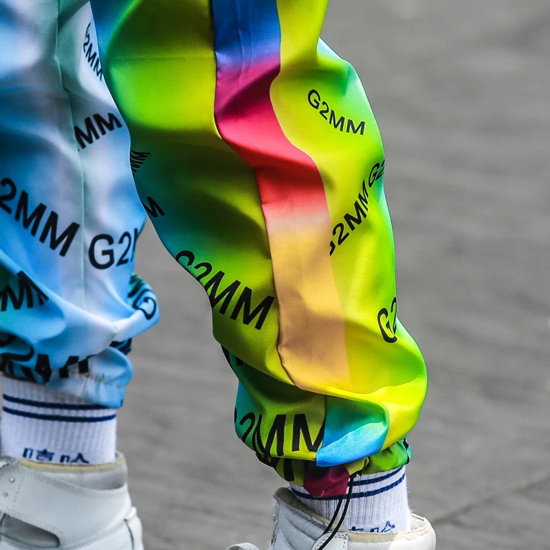 Мужские брюки в стиле хип-хоп уличная одежда с принтом брюки-шаровары для бега