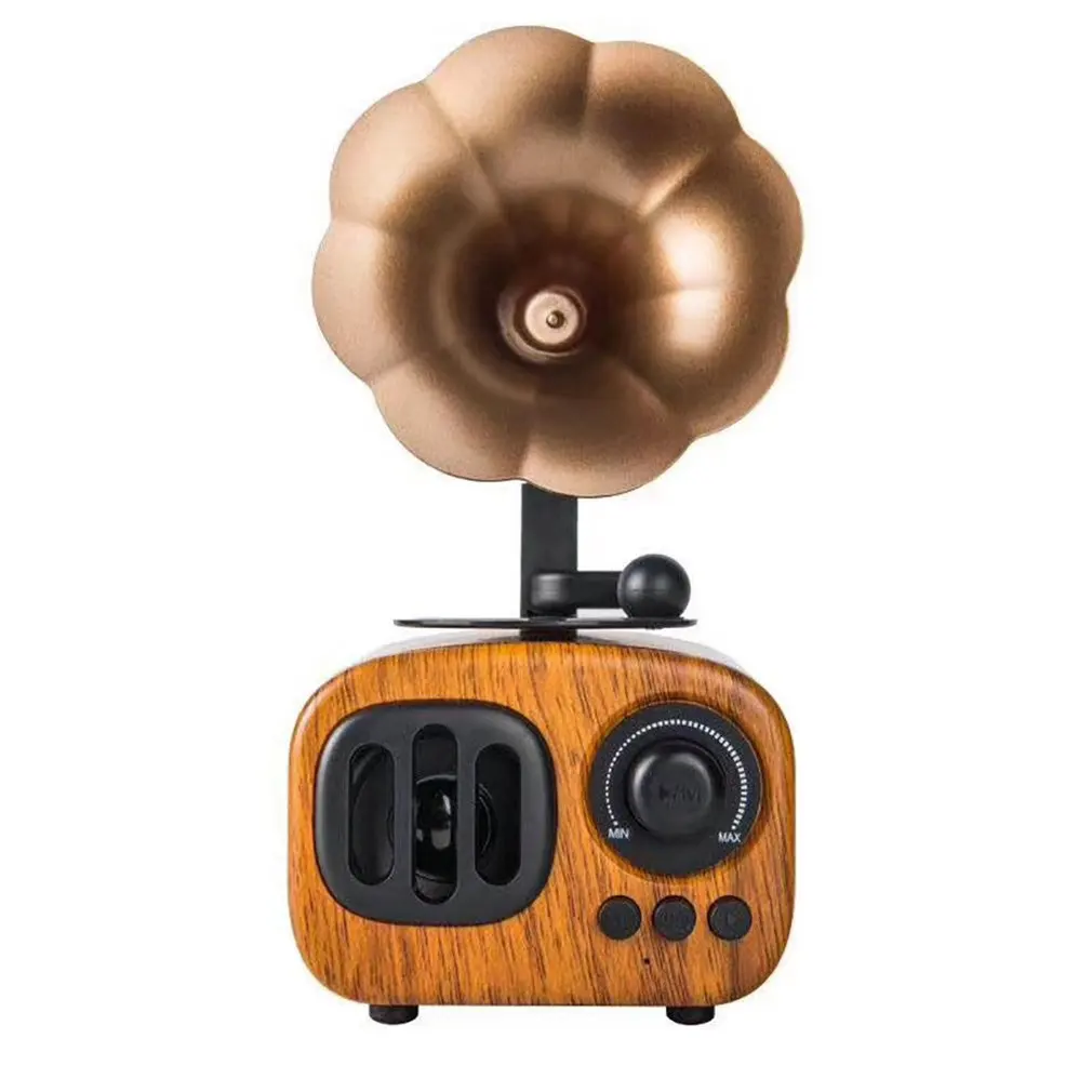 As90 Ретро труба стиль Bluetooth динамик беспроводной стерео сабвуфер Музыкальная