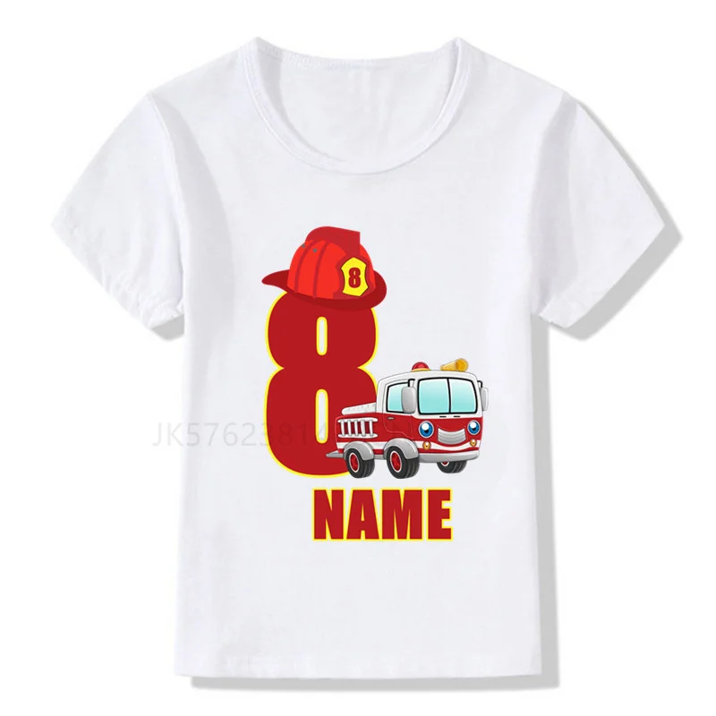 В 2021 году классная футболка для мальчиков и девочек с изображением пожарных