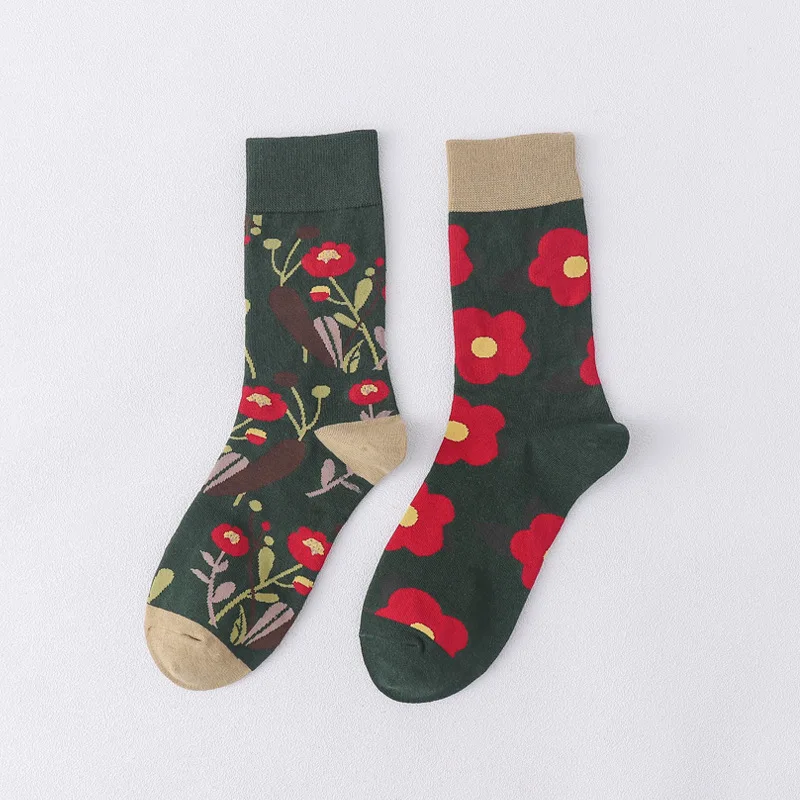 Модные носки из чистого хлопка с АВ-рисунком высокие Необычные маленькими