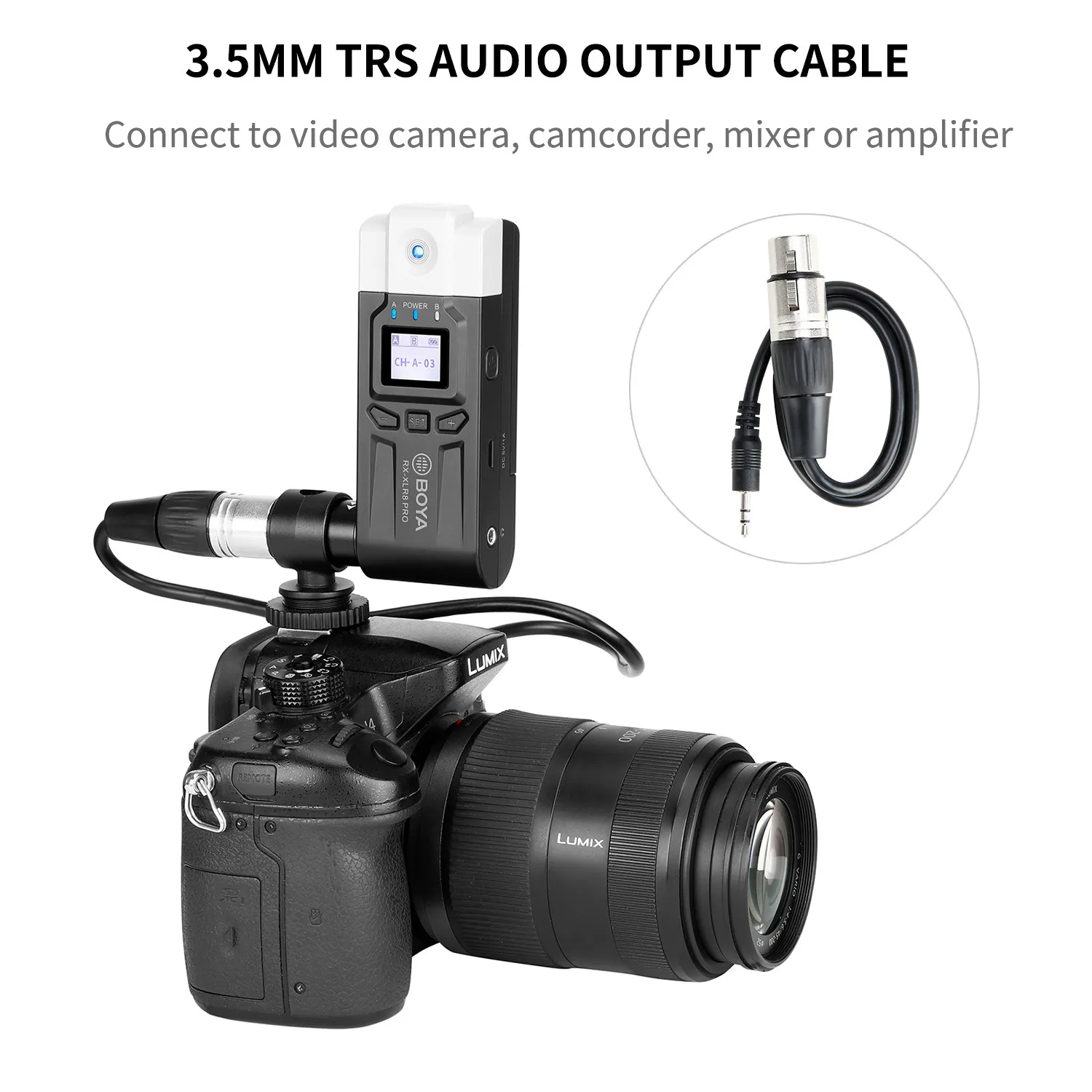 BOYA BY-WM8 Professional 48 UHF Двухканальный беспроводной микрофон для прямой трансляции