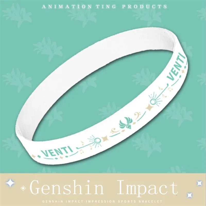 

Genshin Impact Anime Cosplay Paimon Diluc Ragnvindr Klee Barbatos Qiqi High Quality Silica Gel Sports Bracelet Can Emit Light