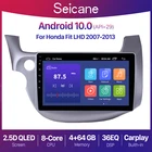 Автомагнитола Seicane, 2 din, 10,1 дюйма, Android 10,0, 2 + 32 ГБ, GPS-навигация, мультимедийный плеер для Honda Fit JAZZ 2007-2013, с левым рулем