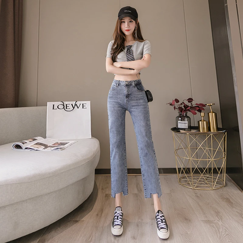 

Fashion 2021 Casual High waist baggy mom jeans trousers for female Jean women denim pants