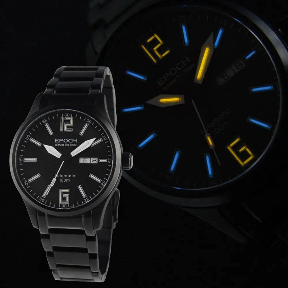 Мужские спортивные автоматические часы мужские с Тритием роскошные светящиеся