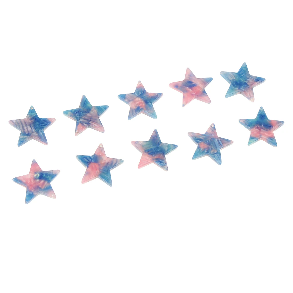 

10Pcs 21x21mm Stars For DIY Crafting Bracelet Earring Jewelry Making Finding
