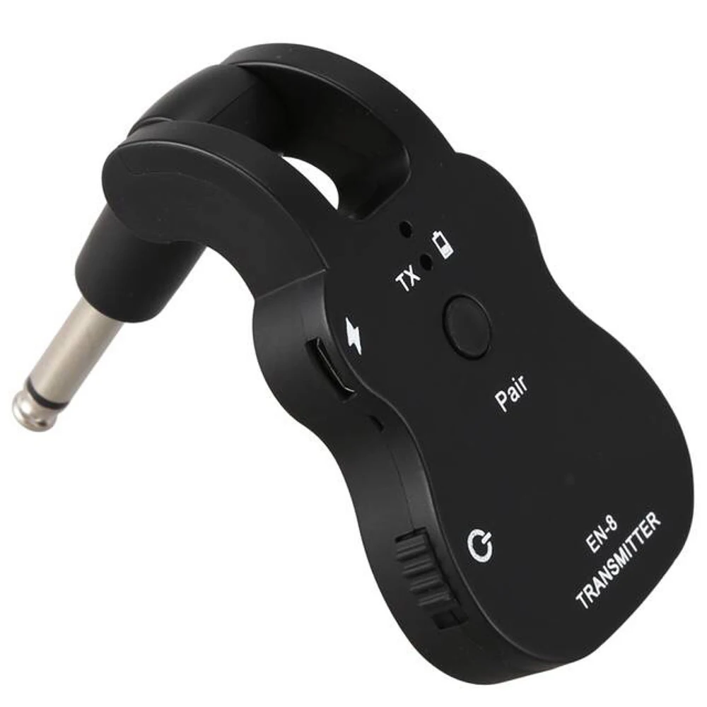 

EN-8 Guitar Wireless Audio Transmitter Receiver System Built-In Rechargeable 600MAh Lithium Battery for Electric Guitar Bass