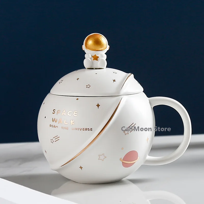 

Water Cup Milk Cup Ins Hot Selling Planet Ceramic Cup Lovely Astronaut Mug Astronaut Moon Landing Ceramic Coffee Cup Set