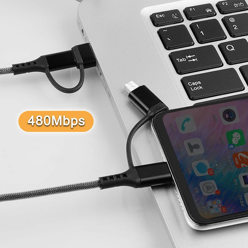 Кабель передачи данных Mcdodo 4 в 1 60 Вт PD usb/Type-C/iPhone быстрая зарядка
