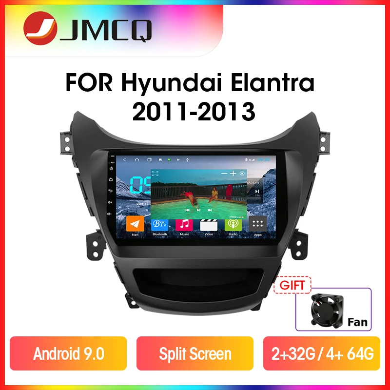 Автомагнитола JMCQ для Hyundai Elantra Avante I35 2011 2013 мультимедийный плеер 2 din Android 9 0 GPS
