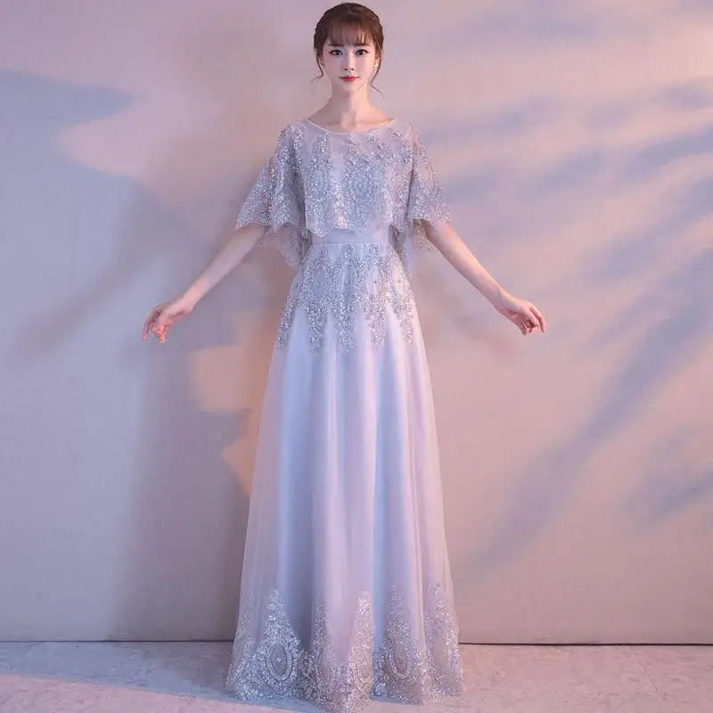 С О образным вырезом Женские вечерние платье длиной до пола Длина вечернее Ципао