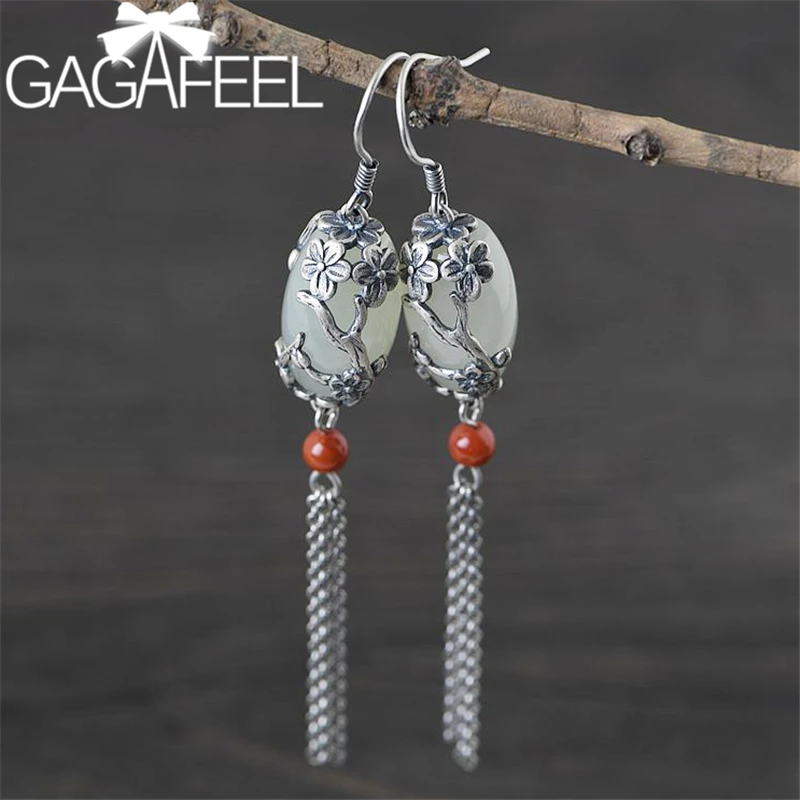 GAGAFEEL этнические серьги с кисточками жемчужная цепочка висячие цветком сливы
