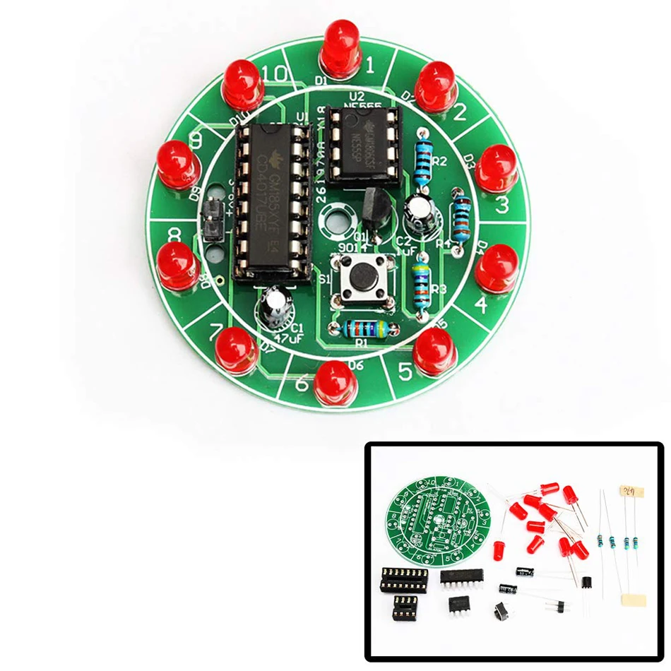 Lucky поворотный водяной светильник DIY Электронный набор электролотерейный Набор