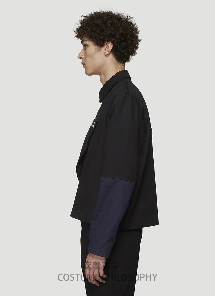 Мужская короткая куртка на молнии с воротником-стойкой два цвета Осень-зима [M-6XL!]