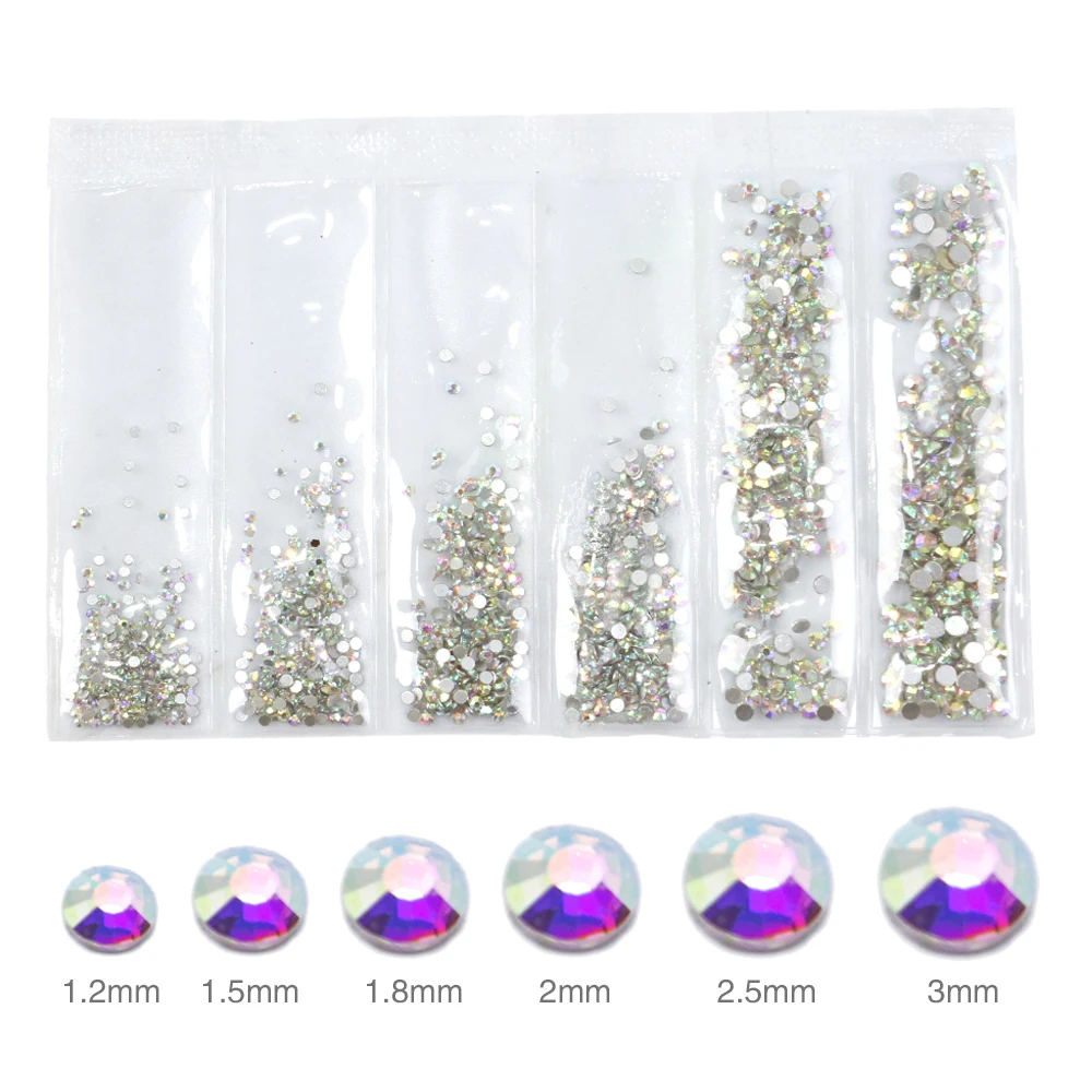 

David accessories 6pcs/pack Crystal DIY Nail Art Rhinestone 3D Glass Nail Art DIY Bag Garment Decorations,1Yc11322