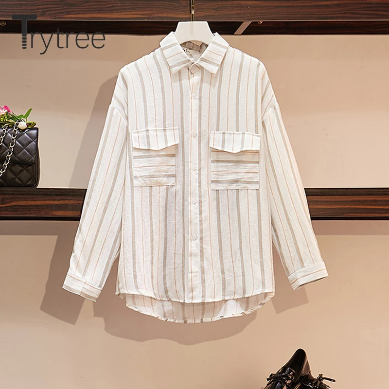 Trytree осенний Женский комплект из двух частей Повседневный отложной воротник