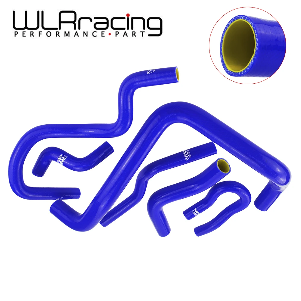 WLR RACING-синий и желтый комплект силиконовых шлангов радиатора для HONDA CIVIC SOHC D15 D16 EG EK 92-00 6 шт. с логотип pqy WLR-LX1303C-QY