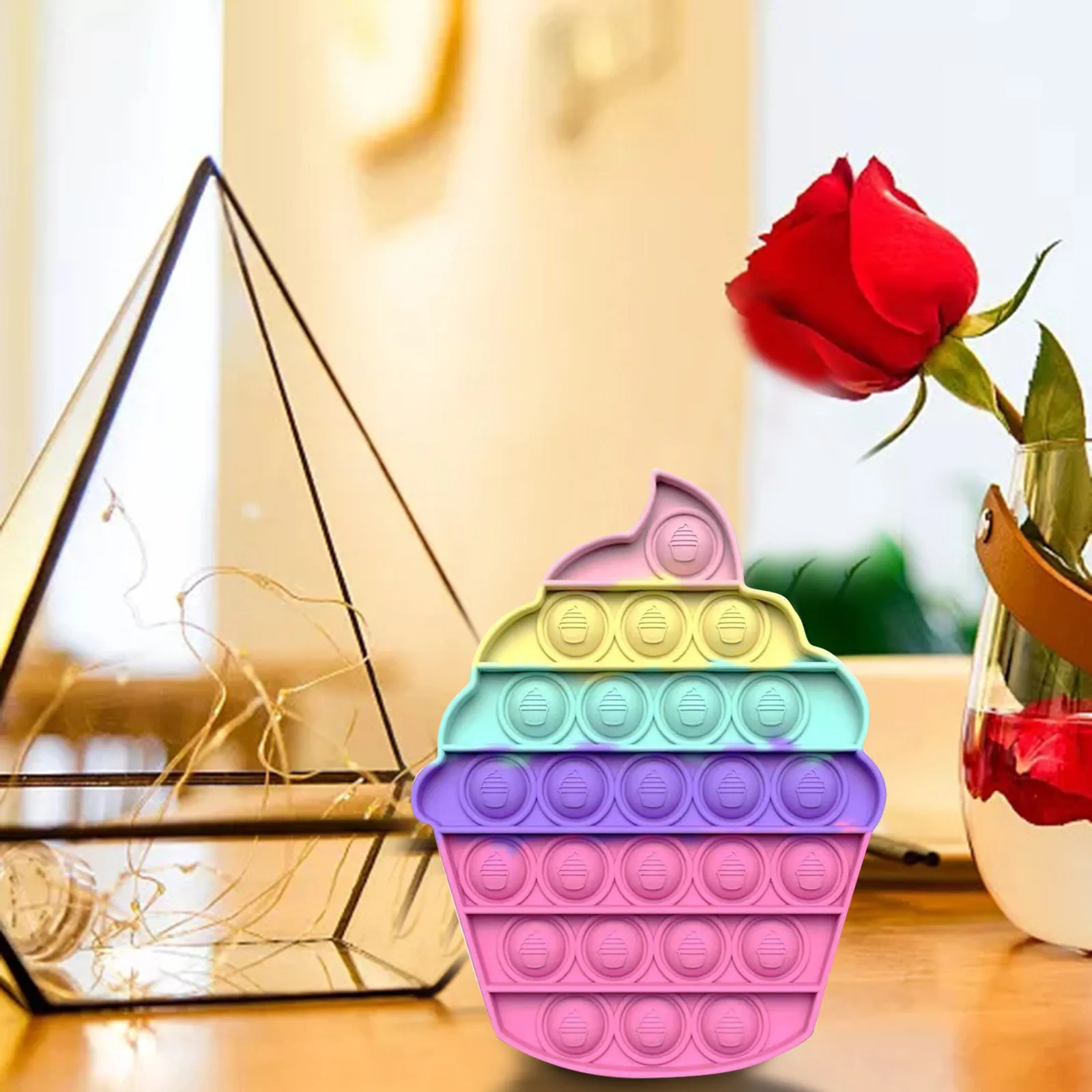 

Кавайная модель торта Simpel Dimpel, игрушка для детей и взрослых, приспособление для снятия давления, доска-контроллер, развивающая игрушка