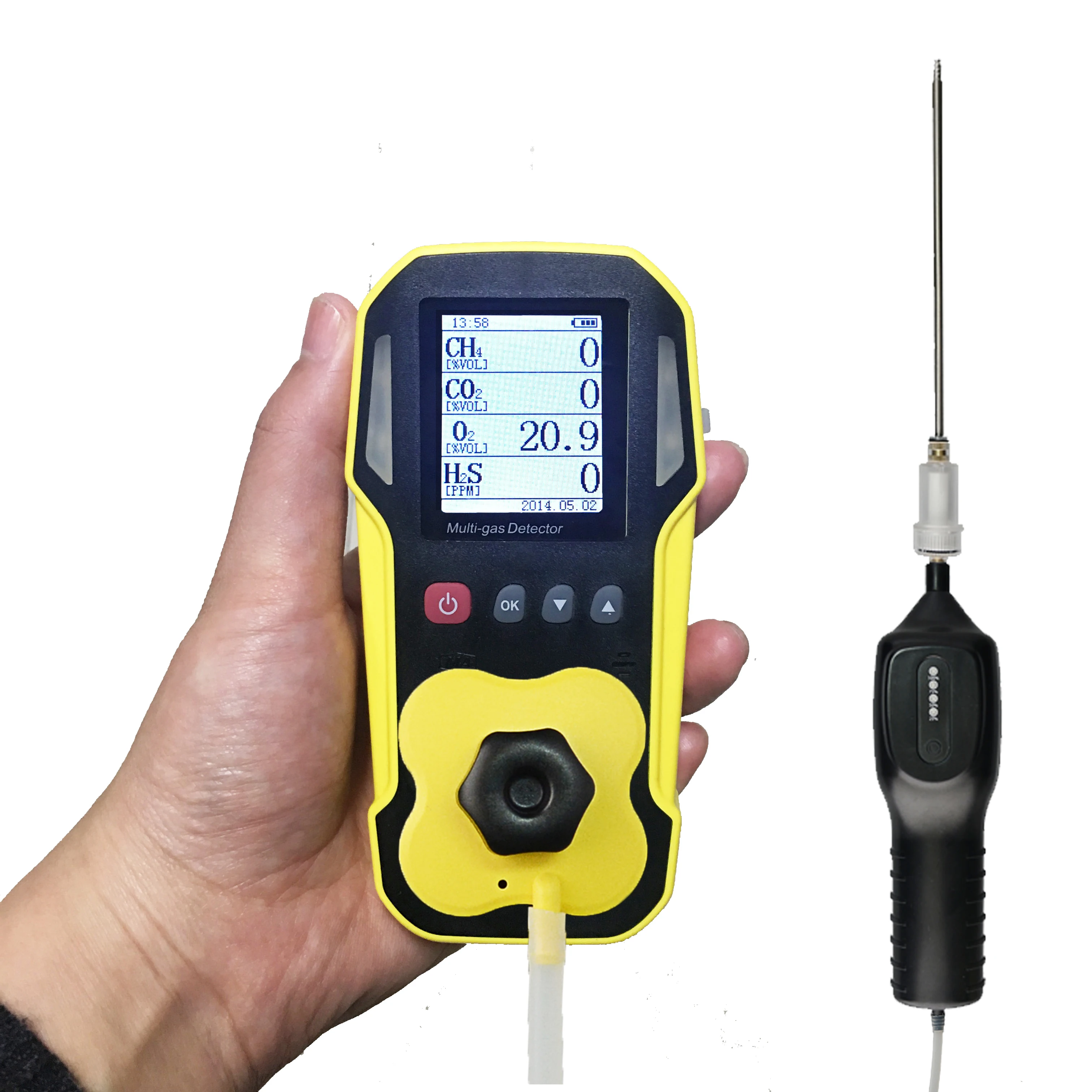 

Portable biogas analyzer CH4/CO2/O2/H2S 4 gas detector