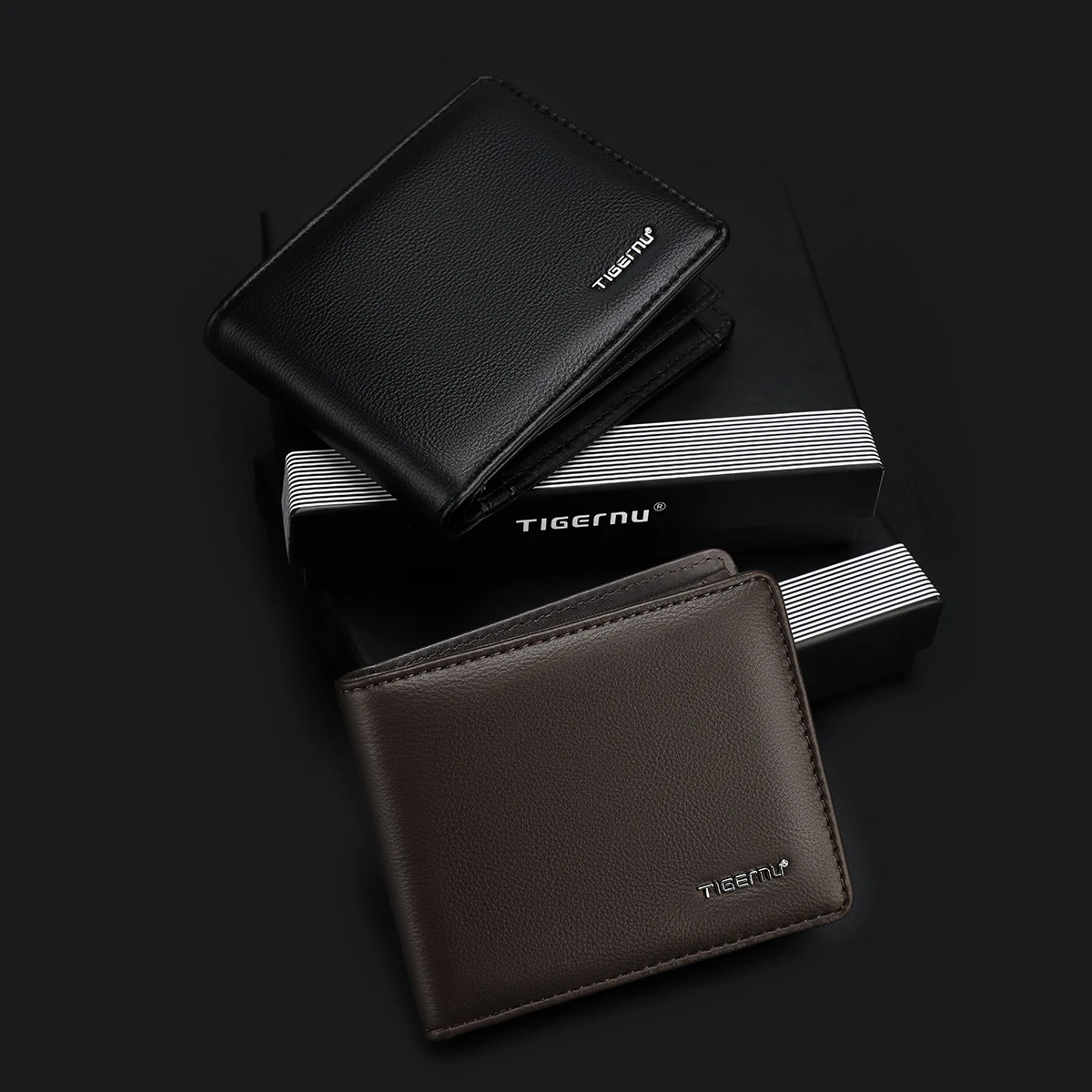 Роскошный мужской кошелек бренда Tigernu держатель для монет маленькая кредитница