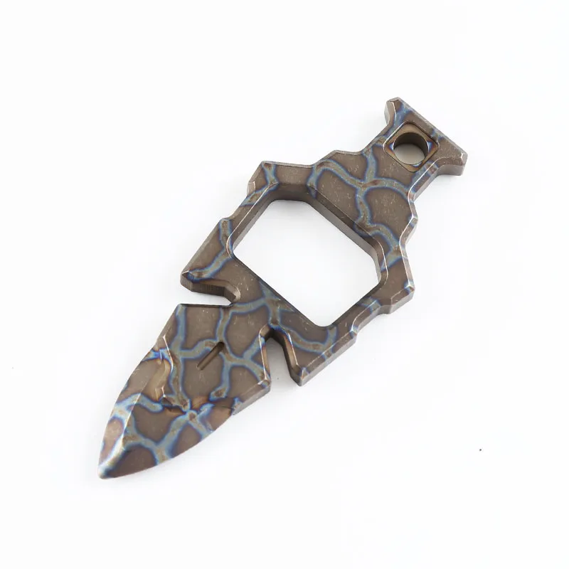 

High Quality TC4 Titanium Alloy Bee Stinger Keychain Pendant, Finger Ring, Spiker Keychain Tools, Outdoor EDC Window Breaker