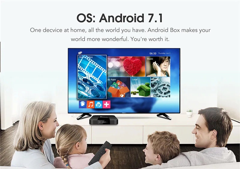 TX3 Мини Android 7 1 tv Box Smart H2.65 IP 4K телеприставка ТВ коробка Мультимедийный