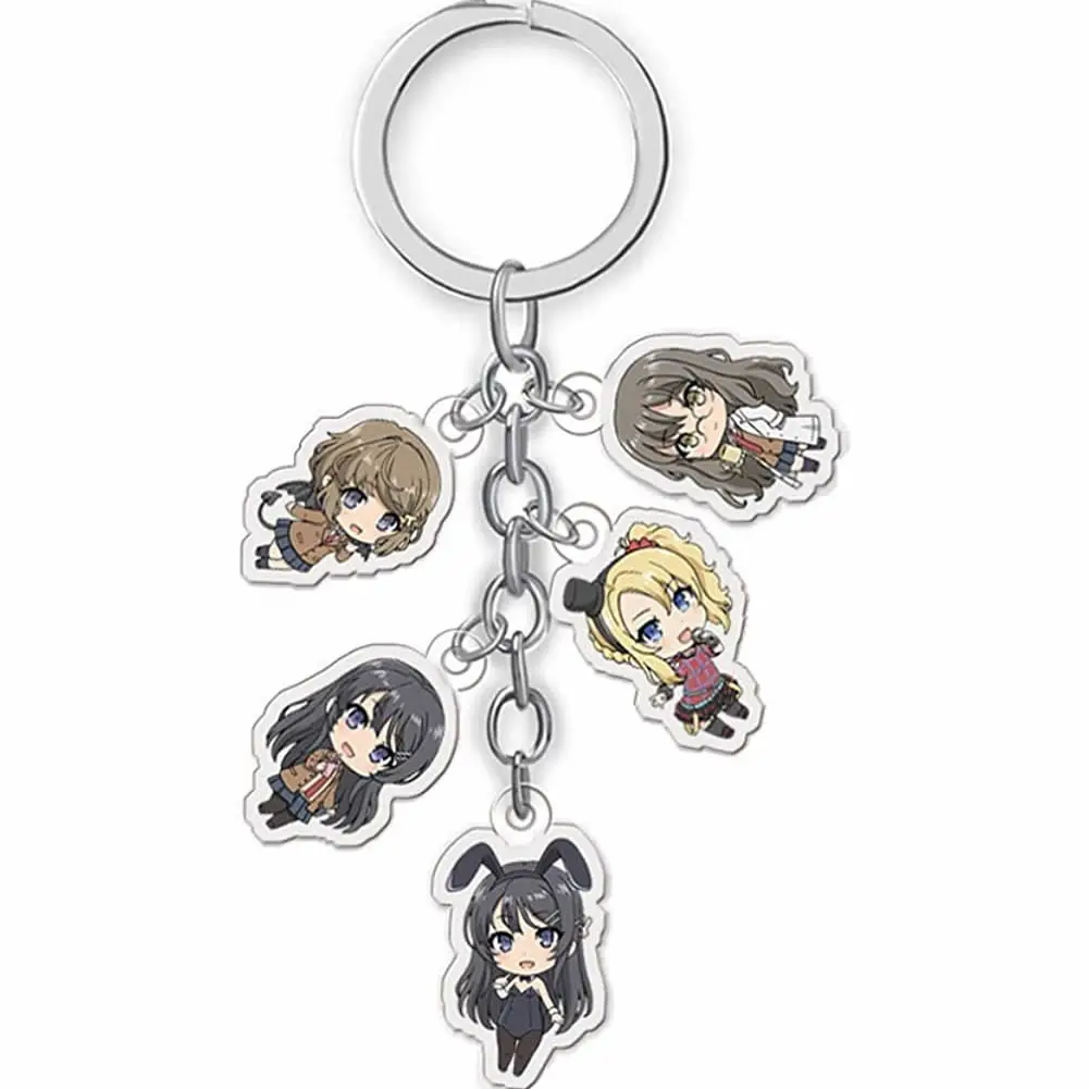 

CosNoble Sakurajima Mai Keychain Rascal Does Not Dream of Bunny Girl Cosplay Costume Pendant